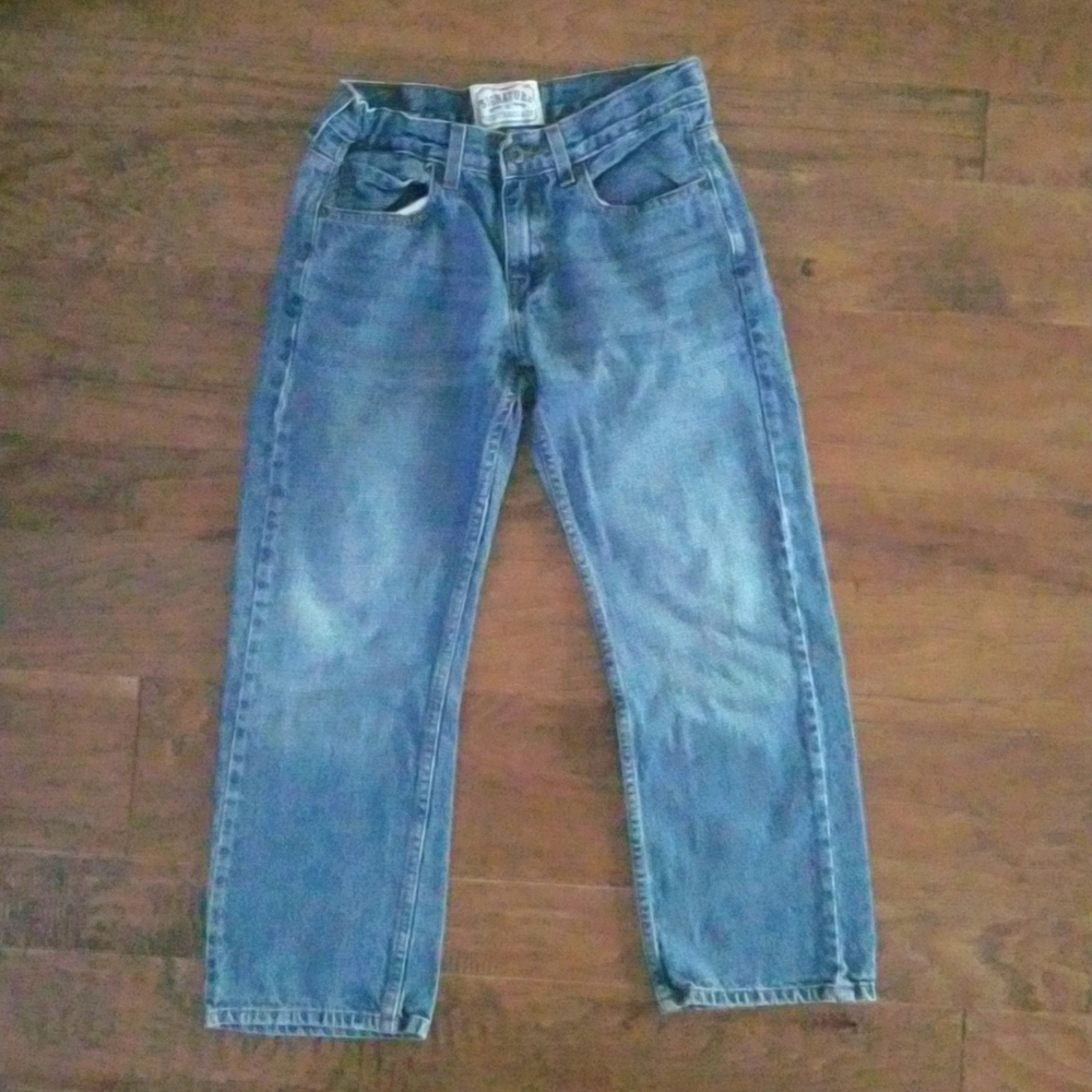 Mens slim straight signature levi's blue Jeans sz W30 L26